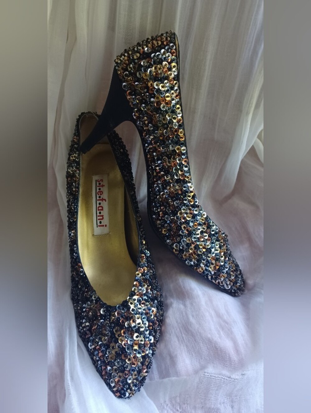Vintage Sequin Heels